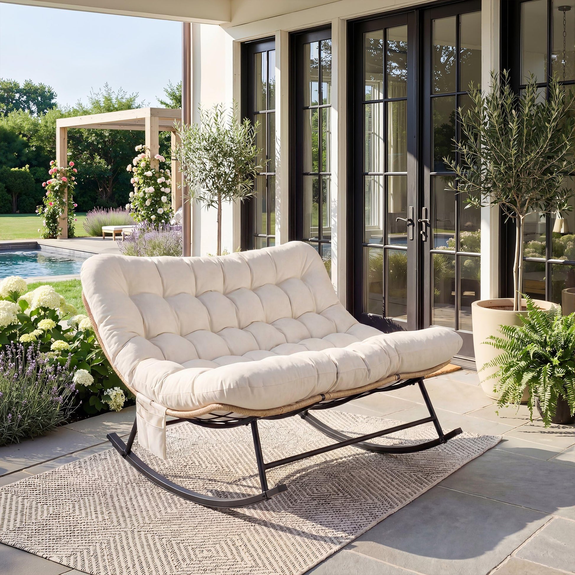 Silla Mecedora GARVEE para Interior y Exterior